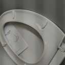 Huttdmel Elongated Toilet Seat 18.5", Soft Close Quiet Lid, Top & Bottom Mount, Never Loosen Hinges, Easy Install, Heavy Duty PP No Yellowing, Fits Standard Elongated Toilets, White