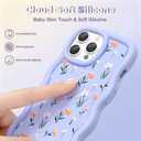 CASBST for iPhone 12 Pro Max Phone Case, Curly Wavy Frame with Cute Pattern