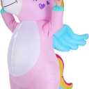 Inflatable Unicorn Costume for Adult - Funny Halloween Costumes for Men Women, Full Body Blow Up Suit for Party Cosplay (Pink Horse)