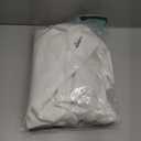 ANRODUO White Extra Long Fabric Shower Curtain, 108 Inch Long Heavy Duty Cloth Shower Curtain Set with 12 Metal Hooks, Waterproof Decor Machine Washable for Bathroom Bathtub Hotel, 72 x 108