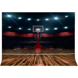 High - end Basketball Court Background Indoor Photography Backdrop Sports Club Studio Photo Backdrop Props 7X5ft Room Mural Backdrop PB579