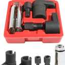 O2 Sensor Socket,Automotive Tool Oxygen Sensor Socket Set Wrench Remover Tool and Thread Chaser Set,Car Accessories O2 Oxygen Sensor Socket Set for Removing and Install Oxygen Sensors
