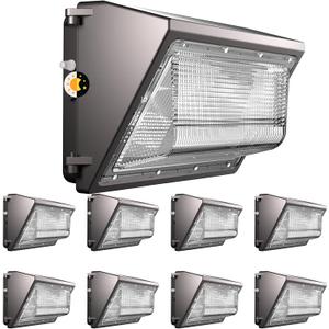 Lightdot 8Pack 200W LED Wall Pack Lights, 100-277v Dusk to Dawn with Photocell 30000Lm(150Lm/W) 5000K IP65 Outdoor Exterior Lighting for Building,Yard,Warehouse,Factory,Garage, ETL(Height:15~30ft)