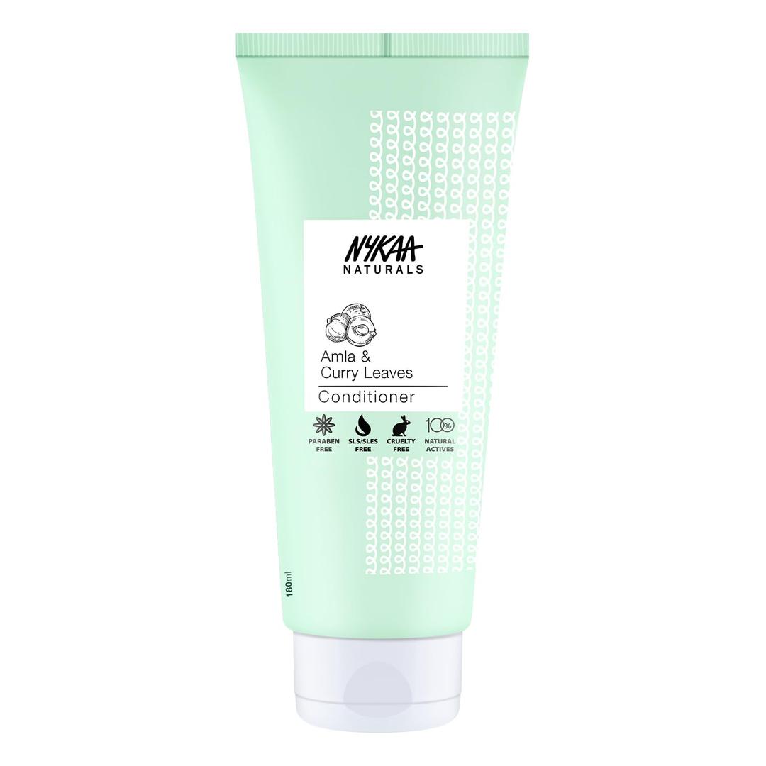 Nykaa Naturals Amla and Curry Leaves Conditioner - Anti Frizz, Smoothens, and Strengthens - Rich in Vitamin C, Antioxidants and Amino Acids - 6.08 oz