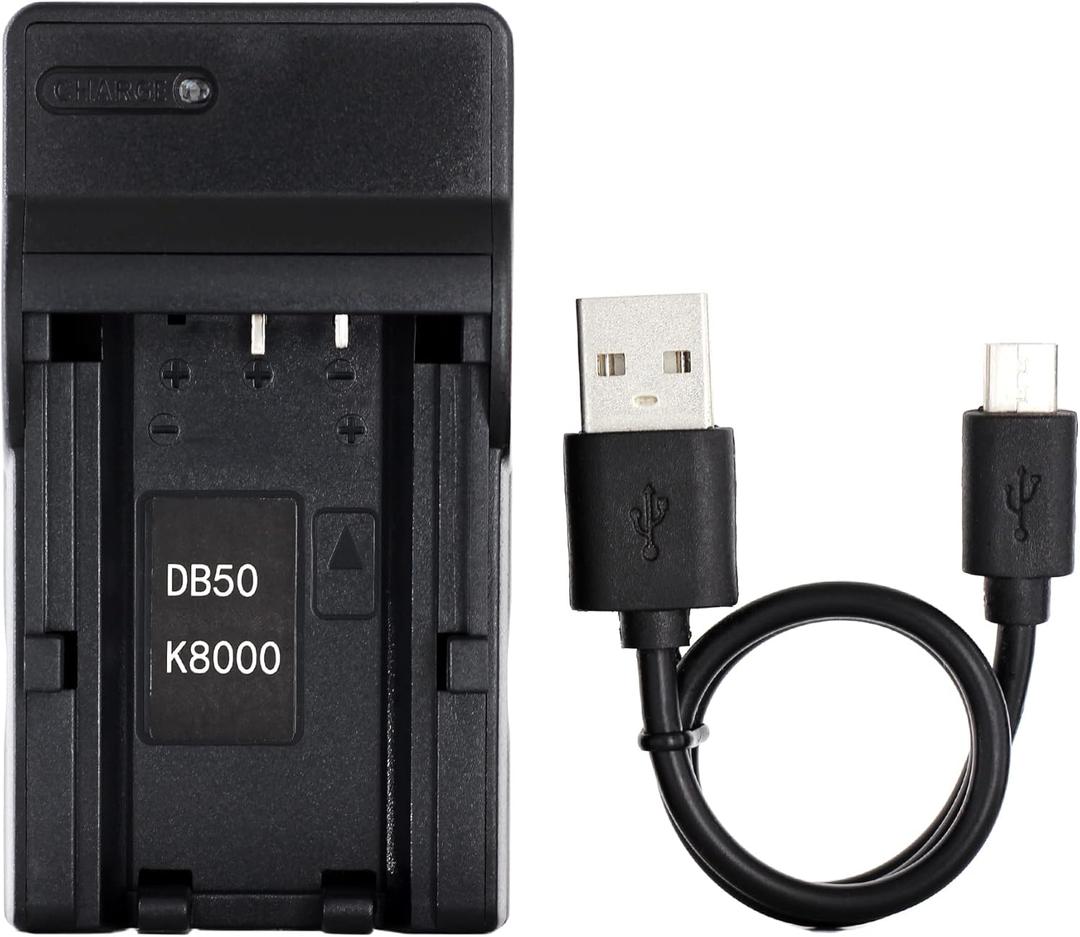 KLIC-8000 USB Charger for Kodak EasyShare Z1012 is, Z1015 is, Z1085 is, Z1485 is, Z612, Z712 is, Z812 is Zoom, Z8612 is, Z885, Zx1 Camera and More