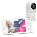 VTech 5.5" IPS Screen 720P Video Baby Monitor with Camera and Audio, Pan-Tilt-Zoom, Night Light, 2-Way Talk, Lullabies, Soothing Sounds, Long Battery Life, No WiFi: Advanced HD Plus