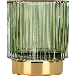 DASITON Makeup Brush holder Organizer,Crystal Cosmetic Makeup Brush Glass Brushes Storage Holder, Vintage Make Up Brush Cup Pen Pencil Holder Striped Vase