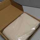 Amazon Basics Lightweight Pleated Bed Skirt, Queen, Beige, Solid