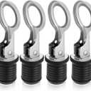 Amyhill 4 Pcs Boat Plugs Snap Handle Boat Plugs for 1 Inch Diameter Marine Drain Twist Metal Rubber Accessories for Lifeboats Fishing Boats Ferries Breakwater