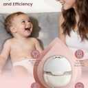 Hands Free Breast Pump Comfortable, Painless Strong Suction Power Rechargeable Electric Breast Pump Smart App Wearable Pump Leakproof 4 Modes Levels Wireless Pump for Driving Office Yoga Sleeping