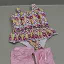 Baby Girls Swimsuit with Floatation Toddler One Piece Swimsuits Kids Swim Vest Swimwear Float Suit (4-5T, Colorful)