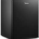 Midea WHS-87LB1 Refrigerator, 2.4 Cubic Feet, Black
