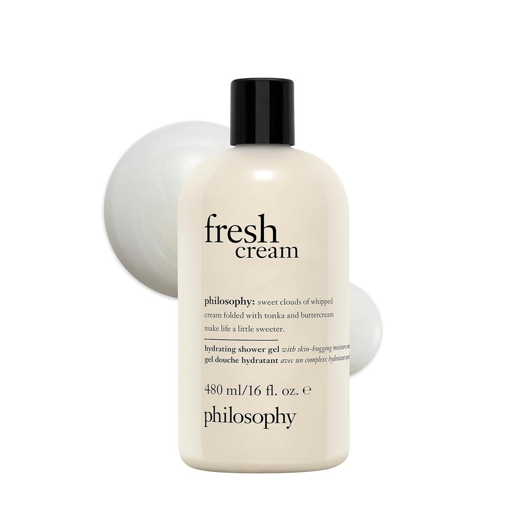philosophy fresh cream shower gel - with notes of vanilla, heliotrope & tonka bean - 16 fl oz