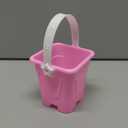 Kids Beach Sand Bucket with Handle – Pink Plastic Pail for Sand, Water & Outdoor Play
