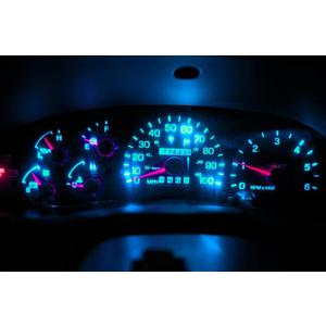WLJH Bright Ice Blue LED Bulb Instrument Cluster Panel Gauge Light Dash Kit Package Replacement for Ford F150 F250 F350 Bronco 1982-1998