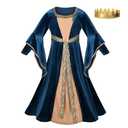 TOONRAIN Princess Costume Medieval Renaissance Dress Girls for Halloween Cosplay, Small