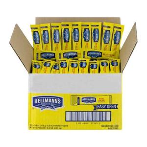 Hellmanns Real Mayonnaise Stick Packets, 0.38 ounce 210 counts per case. (BB: November 15, 2025)