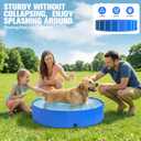 2026 Foldable Dog Kiddie Pool,Portable Hard Plastic Dog Pool,Thickened Kids Swimming Pool For Small Dogs,Collapsible Pet Pool,NonSlip Foldable Plastic Dog Wading Pool,Bathtub For Puppy,32*8in