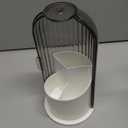 360Rotating Makeup Brushes holder with Lid, Make Up Organizers and Storage for Vanity Countertop or Bedroom DresserTransparent black