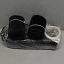 Asee'm 7.2FT Wedding Arch Cover Black Fitted Spandex Cover 2-Sided Round Top Chiara Backdrop Stand Covers for Party Ceremony Birthday Banquet Decoration