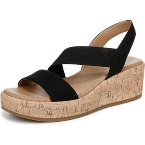LifeStride Odette Strappy Sandals (Black, US 8)