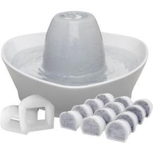 PetSafe Creekside Ceramic Pet Fountain, 60 Oz, Extra Filters