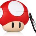 Coralogo Case for Airpods Pro 2019/Pro 2 Gen 2022 Cute,3D Animal Character Silicone Cartoon Kawaii Airpod Skin Fun Funny Cool Keychain Design Kids Teens Girls Boys Cover Cases Air pods Pro (Mushroom)