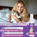 Cat Calming Spray 60 ML 2 Pack Calming Solution for Cats Cat Pheromone Spray Reduces Stress Anxiety Scratching Calming Spray for Cats Good for Home Travel Cat Pheromones Calming Spray