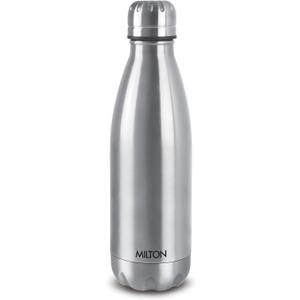 Milton Insulated Water Bottle 1 Liter, Stainless Steel Double Walled Vacuum for 24 Hours Hot and Cold with Cover, Leakproof, BPA Free, Thermosteel Duo-DLX 1000 (34 oz) Silver