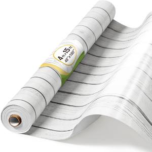 4x15ft White Wood Bulletin Board Paper for Classroom Decor, 25" x 40"
