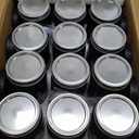 Jumterlee 12 Pack 32 oz Amber Mason Jars, Wide Mouth Mason Jars with Lids and Bands and 12 Black Plastic Mason Jar Lids, Canning Jars Used for Canning, Pickling, Juice, Jam, Jelly