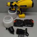 Cordless Paint Sprayer with Battery Powered,Spray Paint Gun with 2 of 2000mAh 2 of 800ML Containers 3 Copper Nozzles, Electric Paint Sprayer Gun for House Painting Furniture Cabinets Fence Wall Hom