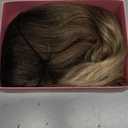 NAYOO Ombre Blonde Wig with Bangs, 14 Inch Bob Wig with Bangs for Women, Shoulder Length Short Wig, Glueless Short Wig