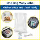 1 Gallon Storage Bags with Twist Ties, 300 Count - Clear Plastic Food Storage Bags for Sandwiches, Snacks, Fruit, Produce & Freezer