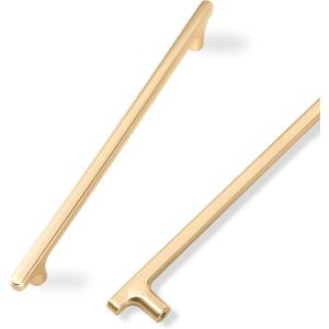 COTYKILEY 10 Pack 7.5 Inch(192mm) Brushed Brass Cabinet Handles Gold Kitchen Cabinet Pulls Cabinet Door Handles Kitchen Cabinet Hardware Cupboard Drawer Pulls Dresser Handles