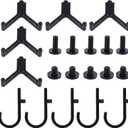 BOXOB 20pcs Tool Hooks for Suncast/Craftsman, V & J Shape Storage Shed Hooks with 10 Long & Short Screws Tool Hanger Garage Wall Organization for Shed Shelves Accessories Shovels Rakes Organizer
