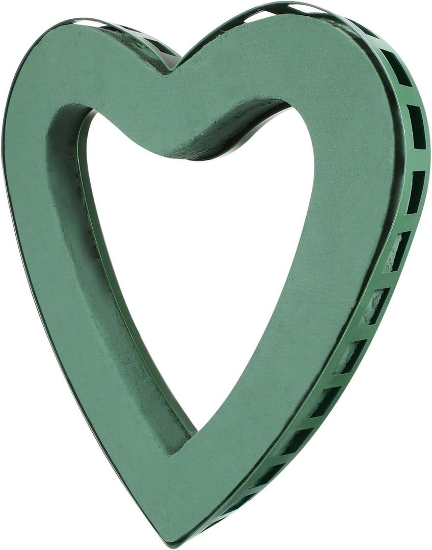 Lurrose Floral Foam Block Heart Shaped Floral Foam Cage with Suction Cup for Fresh or Artificial Flowers, Wedding Party Decorations, Dry and Wet Flower Cage Holder for Arrangement