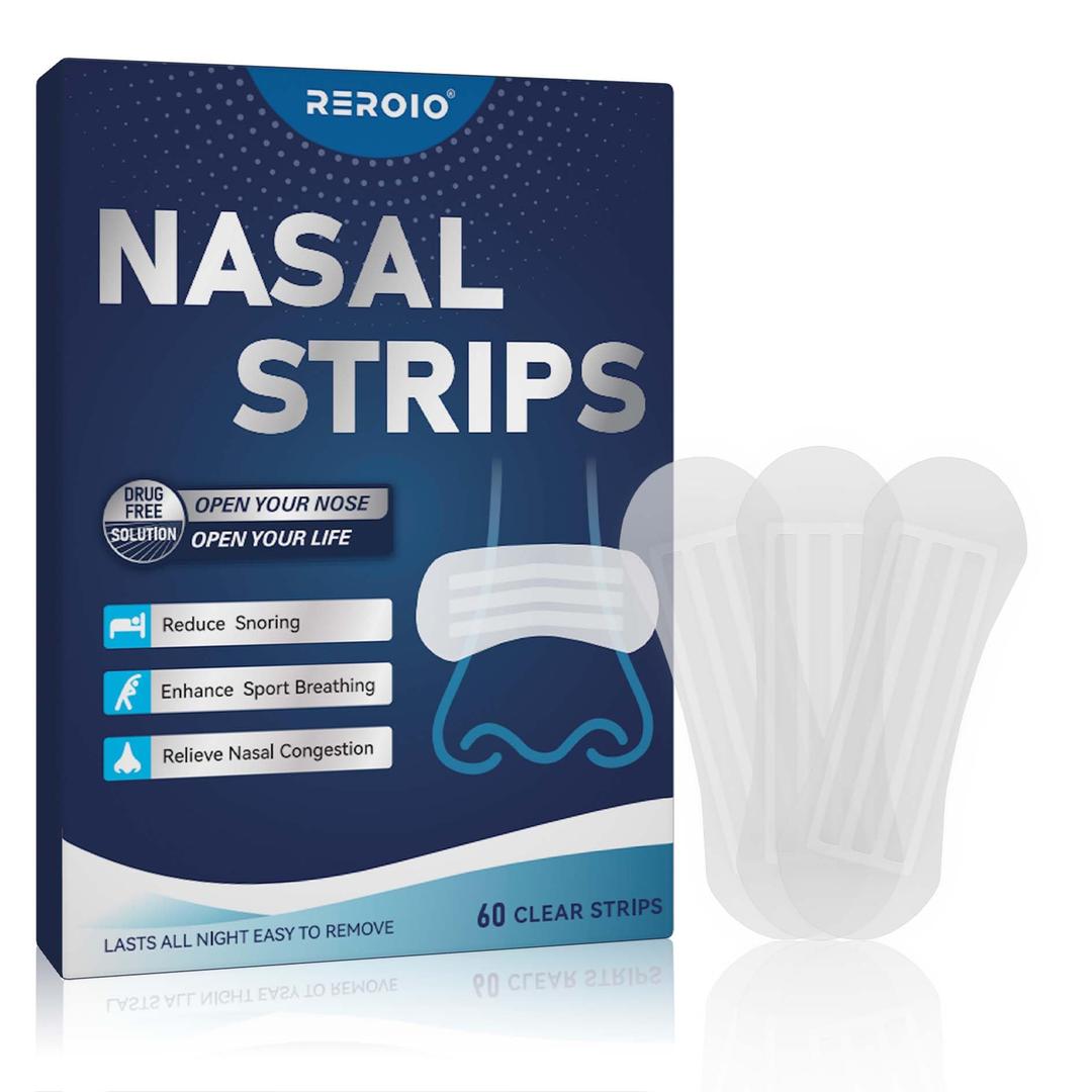 Nasal Strips for Snoring – Comfortable Nose Strips for Breathing,Anti Snoring Devices,Skin-Friendly Snoring Solution for Better Airflow & Restful Sleep