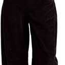 chouyatou Women's Fall Winter Corduroy Overalls Boyfriend Adjustable Strap Bib Jumpsuit Barrel Harem Pants (X-Large, Black)