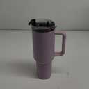 40oz Insulated Tumbler with 2-in-1 Lid and Straw, Bottom Detachable 2-in-1 Tumbler with Handle Stainless Steel Water Bottle Reusable Coffee Tumbler Travel Mug Wide Mouth Thermal Cup (Purple)