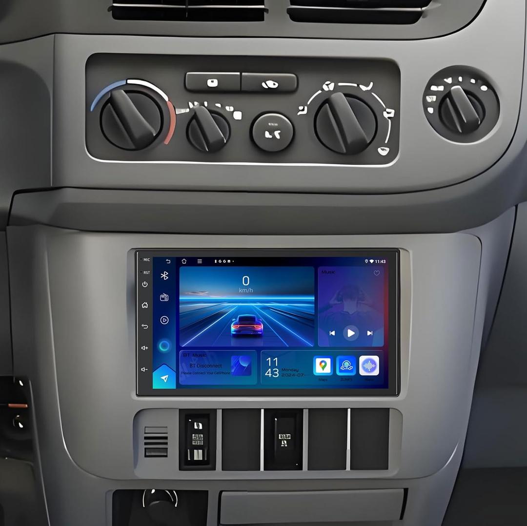 4+64G Car Stereo for Toyota Sienna 1997-2003 with Carplay Android Auto, 7 Inch Touch Screen Double Din Car Radio with Backup Camera, Bluetooth, FM, GPS & WiFi