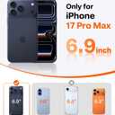 TORRAS Shockproof for iPhone 17 Pro Max Case with Camera Control Button, [12FT Military Grade Drop Protection] Enhanced Grip & Soft Touch Translucent Slim 17 Pro Max Case [3 colors Buttons], Deep Blue