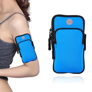 Running Armband, Adjustable Sports Band for Jogging, iPhone Workout Armband, Cell Pouch for Exercise Men Women (Purple)