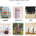 Heavy Duty 4 Pack Adjustable Luggage Straps for Suitcases, Travel Belt Connector Holds Suitcase Together, Extends Life of Bag, Premium Accessory for Travel Bag Closure, Black, 6.6 ft x 2 in.