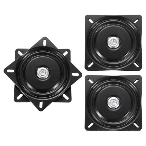 uxcell 3 Pack 6 Inch Bar Stool Swivel Plate Replacement, Ball Bearing Seat Swivel Base 300lbs Capacity for Bar Stool, Swivel Chair or Recliner, Black