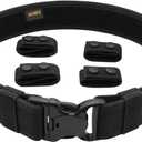 TACNEX Duty Belt w/ 4 Keepers 2.25" Nylon Stiff Utility Belt Police Correctional Officer Work Patrol Gear Carrier XL