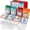 Torlam Multi Math Flash Cards for Kids Ages 4-8 - Addition, Subtraction, Multiplication, & Division - All Facts 0-12 with 4 Rings, Math Games for Kids 6-8 3rd 4th 5th 6th Grade - 332 Cards Total