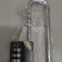 Adjustable Shackle Lock - Code Long Combination Padlock for Gym & School Lockers, Child Proof Sliding Code Locks for Fences, Drawers & Closet (Black)