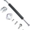 Motorcycle Steering Damper Adjustable Damper Universal Steering Stabilizer For Street Bike Safety Control Aluminum (Black, 13")