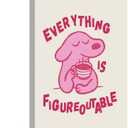 Pink Dog Wall Art - Motivational Positive Affirmations Quote Poster, Cute Animal Print for Kids Bedroom & Nursery Decor, Inspirational 'Everything is Figureoutable' Artwork (30X45cm Framed, colorful)